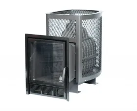 Чугунная банная печь Сибирь-20 ПРО. Панорамная дверца (сетка) Чугунная банная печь Сибирь-20 ПРО. Панорамная дверца (сетка)