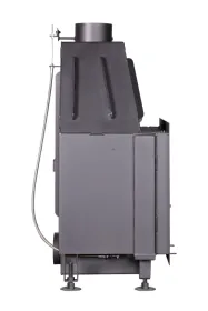 Каминная стальная топка Альфа 700-150 B принтинг черный шамот