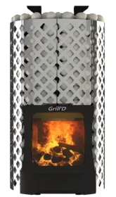 Стальная банная печь Violet World Steel Romb Short Window Max Pro