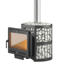 Чугунная банная печь ЭТНА Стандарт 18 Панорама М