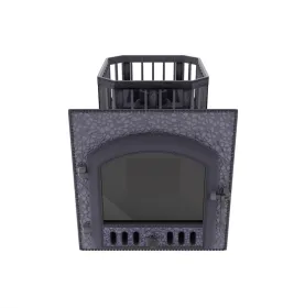 Премиальная банная печь Сибирь 25 ЗК дверка 545х545 в сетке