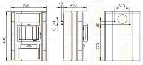 Стальная печь-камин Печора Аква Стальная печь-камин Печора Аква