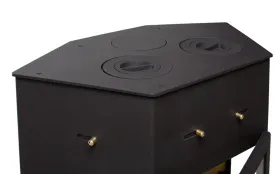 Стальная печь-камин Енисей с плитой Стальная печь-камин Енисей с плитой