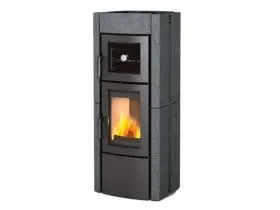 Печь-камин La Nordica Ester Forno Evo Petra - Vulcan (серый камень)