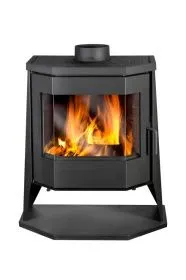 Печь-камин Бавария Панорама Призма с плитой