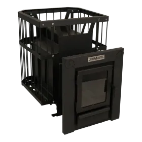 Банная печь Грация 15 с Сеткой и Стеклом