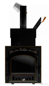 Премиальная чугунная банная печь Сибирь 25 ЗК дверка 545х545 под обкладку Премиальная чугунная банная печь Сибирь 25 ЗК дверка 545х545 под обкладку