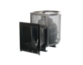 Чугунная банная печь Сибирь-24 ПРО. Панорамная дверца (сетка) Чугунная банная печь Сибирь-24 ПРО. Панорамная дверца (сетка)