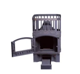 Чугунная банная печь Сибирь 24 каминная дверца Сибирь сетка Чугунная банная печь Сибирь 24 каминная дверца Сибирь сетка