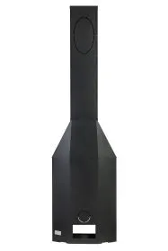 Печь-камин Бавария три стекла черный