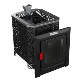 Печь банная "Pautina-15" панорама (закрытая каменка)