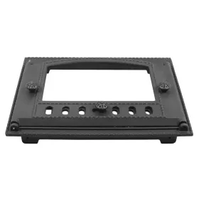 ДК-2С Чугунная каминная дверка окрашенная со стеклом 435х332х92