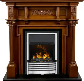 Каминокомплект Oxford - Орех с очагом Flagstaff