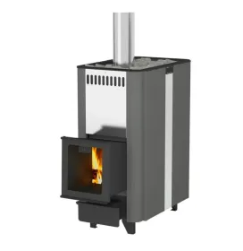 Банная печь Костер-Поток 18 со стеклянной дверцей