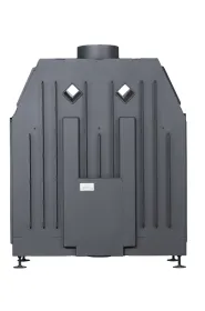 Каминная стальная топка Альфа 1000 B подовая черный шамот