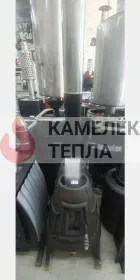 Печь-камин Мангазея черная бронза