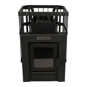 Банная печь Грация 15 с Сеткой и Стеклом