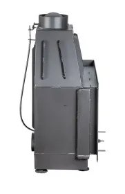 Каминная стальная топка Альфа 700 RB два стекла правая черный шамот