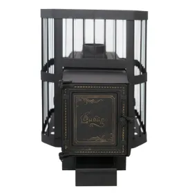 Чугунная банная печь Сибирь 18 универсальная чугунная дверца сетка Чугунная банная печь Сибирь 18 универсальная чугунная дверца сетка