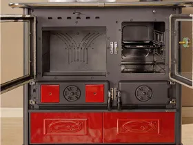 Печь-камин La Nordica Rosa Reverse 2.0 Ceramica Liberty Bordeaux (бордовый)