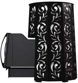 Стальная банная печь Violet Long Window Max Pro