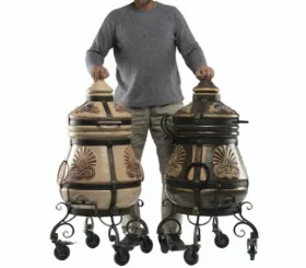 Керамический тандыр Греческий цвет Слоновая кость