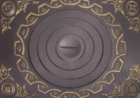 Чугунная плита под казан 01 705х530 ф400 с патиной