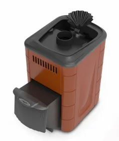 Банная печь Гейзер Мини 2016 Inox ДА ЗК терракота