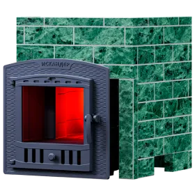 Чугунная банная печь Искандер 25 (П2) Оптима 680/40 Змеевик