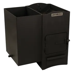 Банная печь Огонь с баком (лев) 12 куб.м. МД с-я КУЗБАСС 8мм