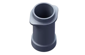 Чугунная НИЖНЯЯ труба для шибера ИСКАНДЕР 115/500