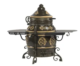 Керамический тандыр Уфа цвет Черный Патина