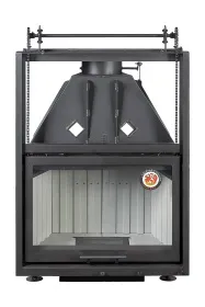 Каминная стальная топка Альфа 800 K с контргрузом