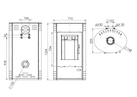 Стальная печь-камин Дунай Аква Стальная печь-камин Дунай Аква