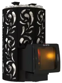 Стальная банная печь Violet World Long Window Max Pro