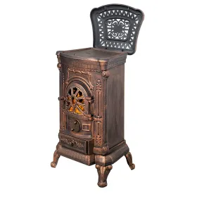 Чугунная печь-камин Везувий А-07 Медь