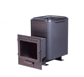 Чугунная банная печь Сибирь 24 панорамная дверца конвекционная Чугунная банная печь Сибирь 24 панорамная дверца конвекционная