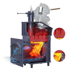 Чугунная банная печь Гроза 24 (П) Президент Талькохлорит