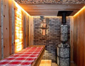 Чугунная банная печь Атмосфера XL сетка нержавейка