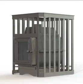 Чугунная банная печь Parovar 24 ковка (201) без выноса