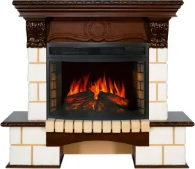 Каминокомплект Pierre Luxe угловой - Шампань / Темный дуб с очагом Dioramic 25 LED FX Каминокомплект Pierre Luxe угловой - Шампань / Темный дуб с очагом Dioramic 25 LED FX