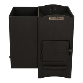 Банная печь Огонь с баком (лев) 12 куб.м. МД с-я КУЗБАСС 8мм