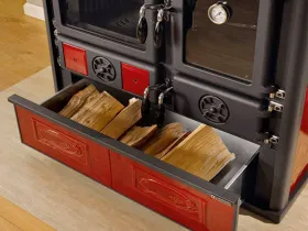 Печь-камин La Nordica Rosa Reverse 2.0 Ceramica Liberty Bordeaux (бордовый)