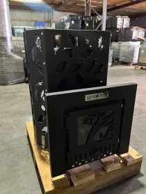 Стальная банная печь Дубок 12 4 мм