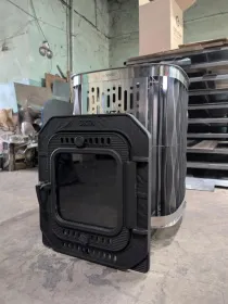 Стальная банная печь ОКТА 20 сетка Премиум, котловая сталь 09Г2С