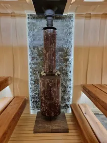 Чугунная банная печь Атмосфера XL ламели «Россо Леванто»