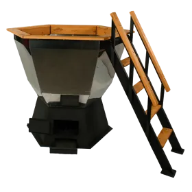 Чан 6-ти гранный 3-4 человека (сталь нерж AISI430 2 мм) в комплекте с печью, дымоходом и лестницей