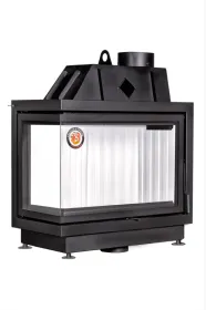 Каминная стальная топка Альфа 800 L два стекла левая