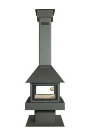 Печь-камин Эклипс островной гигант