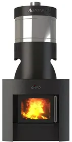 Стальная банная печь Aurora 160А Trio Window (дверца со стеклом)